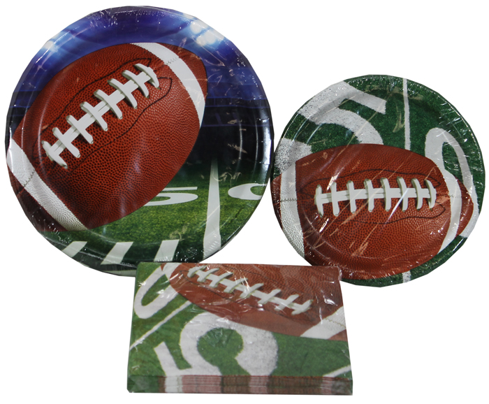 SV3499 Football Plates & Napkins