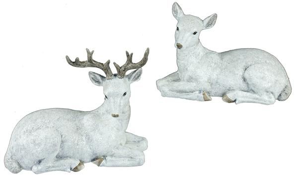 laying deer figurine